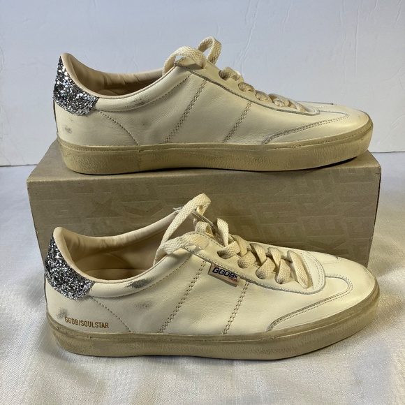 NIB! Golden Goose Limited Edition Soul Star Glitter Heel Sneakers, Size 40 - Picture 9 of 14